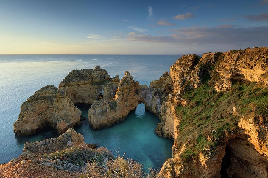 Coast Of Faro In Portugal Digital Art by Cornelia Dorr