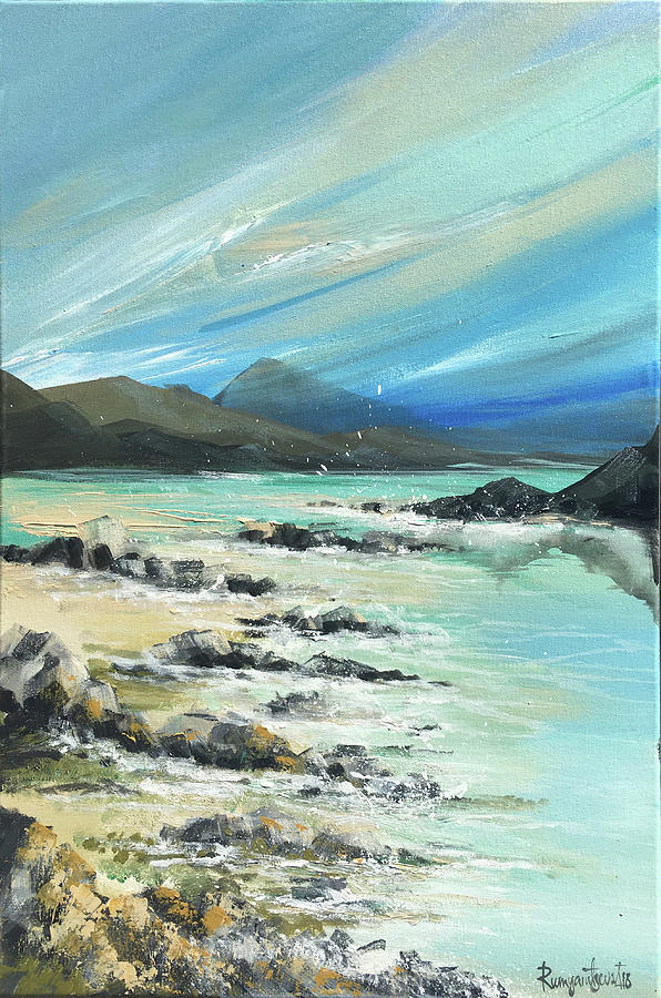 Mountain Painting - Coast Study C01N02 by Irina Rumyantseva