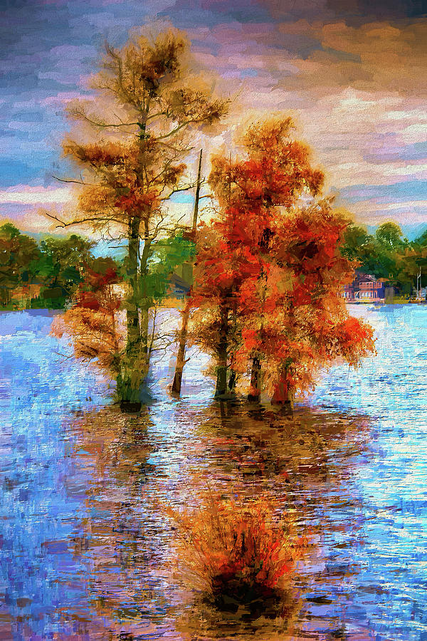 Coastal Autumn in North Carolina AP Painting by Dan Carmichael
