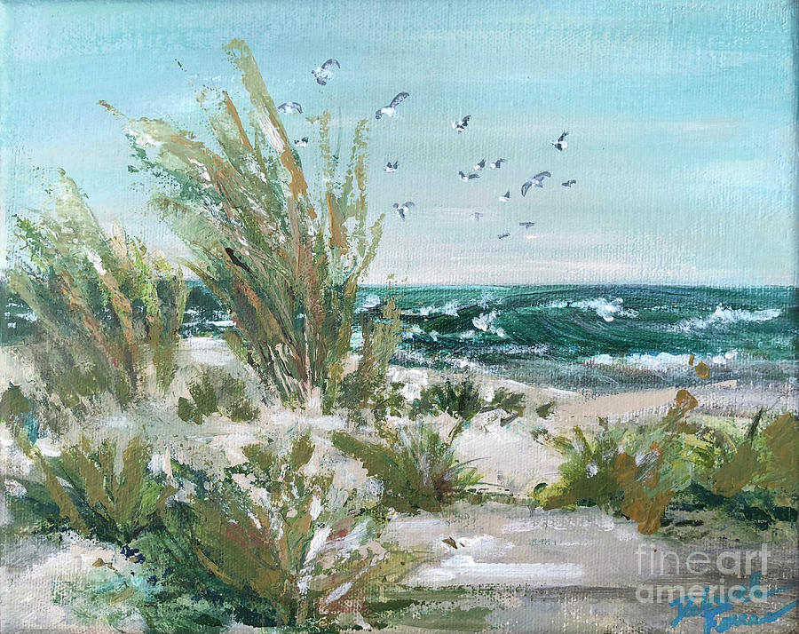 Coastal Beach Painting by Deborah Ferree