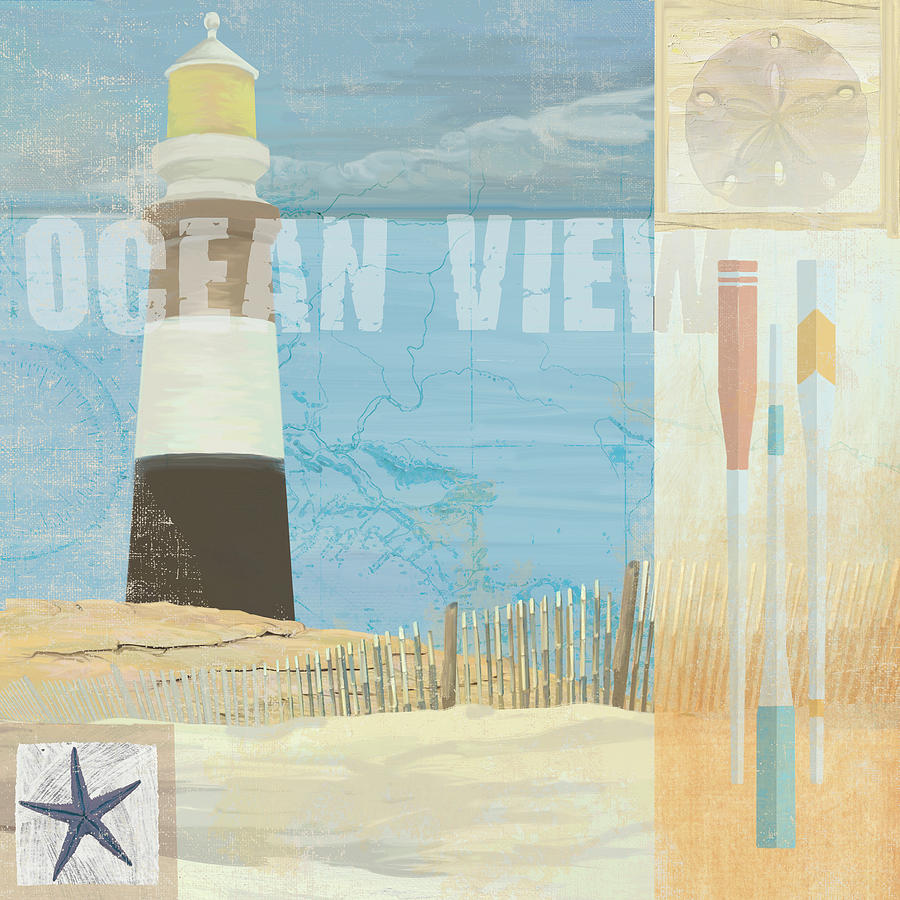 Lighthouse Mixed Media - Coastal Beacon 1 by Art Licensing Studio