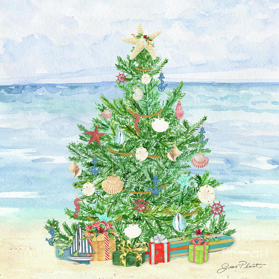 Coastal Christmas B Painting by Jean Plout