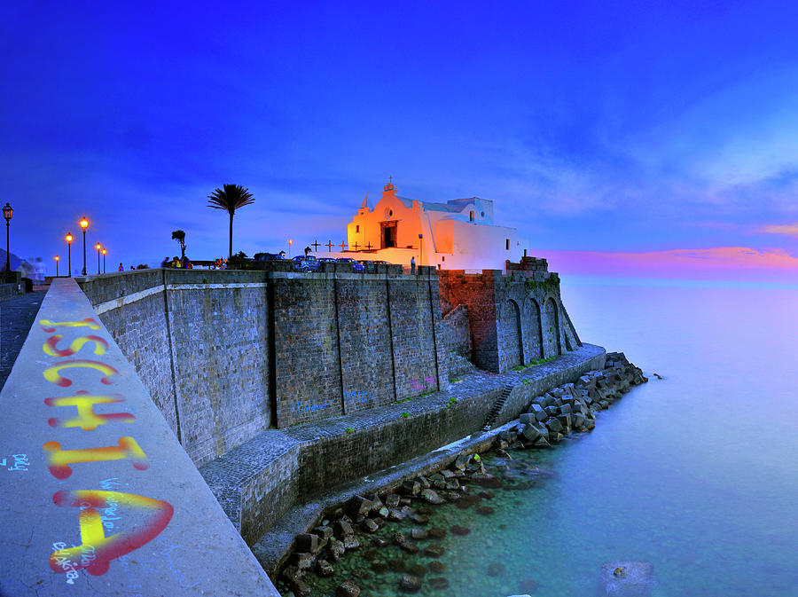 Coastal Church, Naples, Italy Digital Art by Luca Da Ros