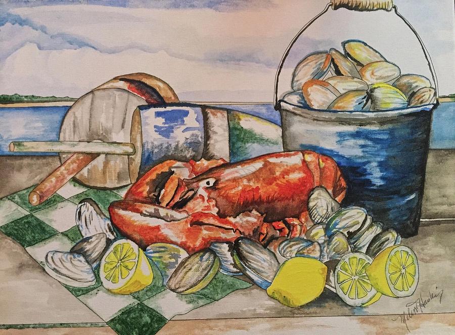 Coastal Clam Bake Painting By Melissa Haskin - Fine Art America