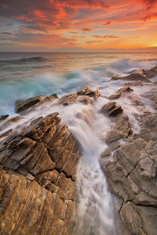 Coastal Cliffs, Calabria, Italy Digital Art by Alfonso Morabito