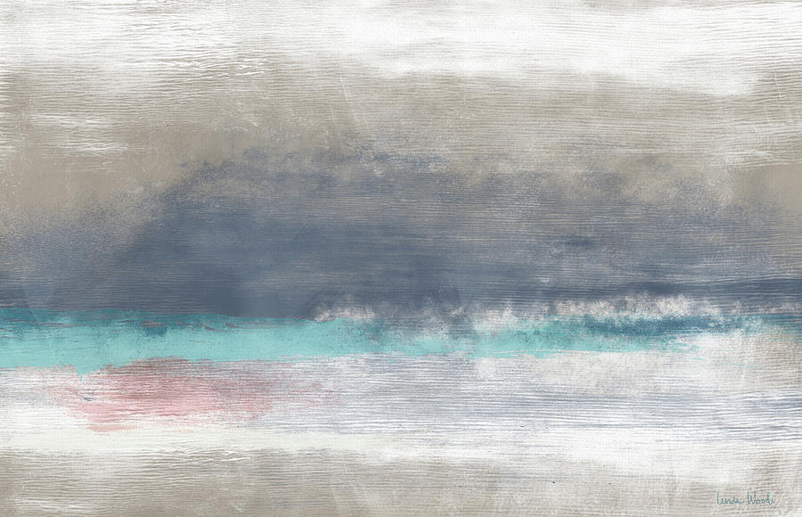 Coastal Escape Landscape -Abstract Art by Linda Woods Mixed Media by Linda Woods