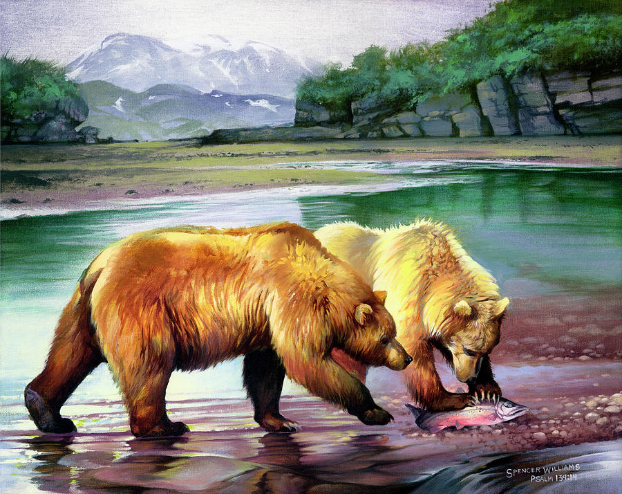 Bear Mixed Media - Coastal Grizz by Spencer Williams