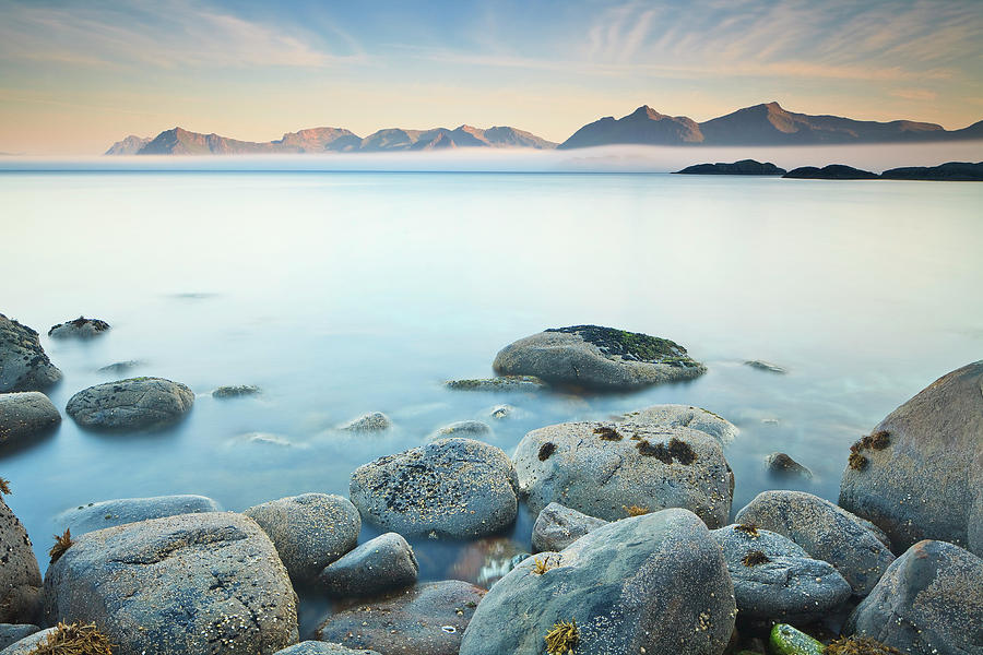 Coastal Landscape, Nordland, Norway Digital Art by Luigi Vaccarella