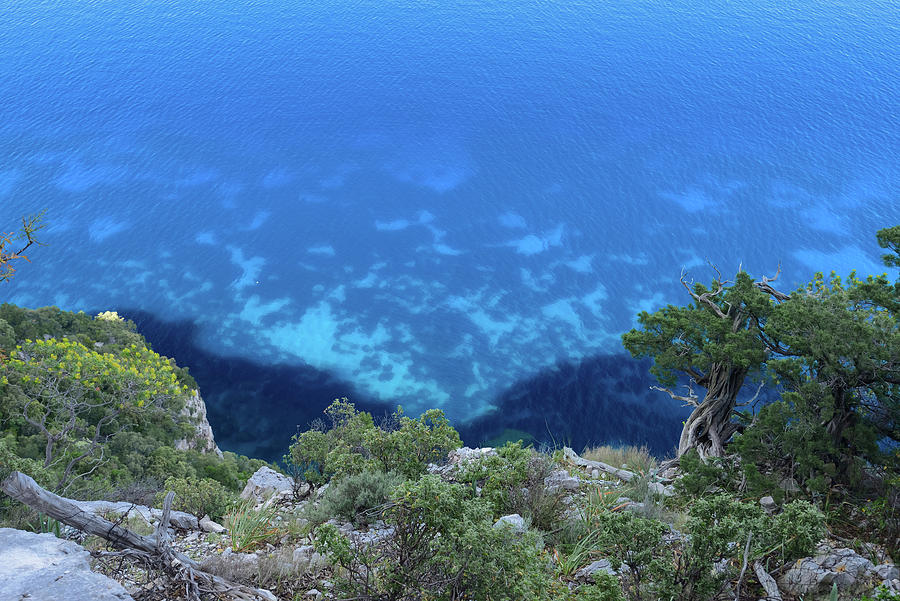Coastal Landscape With Emerald Blue Sea, Golfo Di Orosei, Selvaggio Blu, Sardinia, Italy, Europe Photograph by Dirk Steuerwald