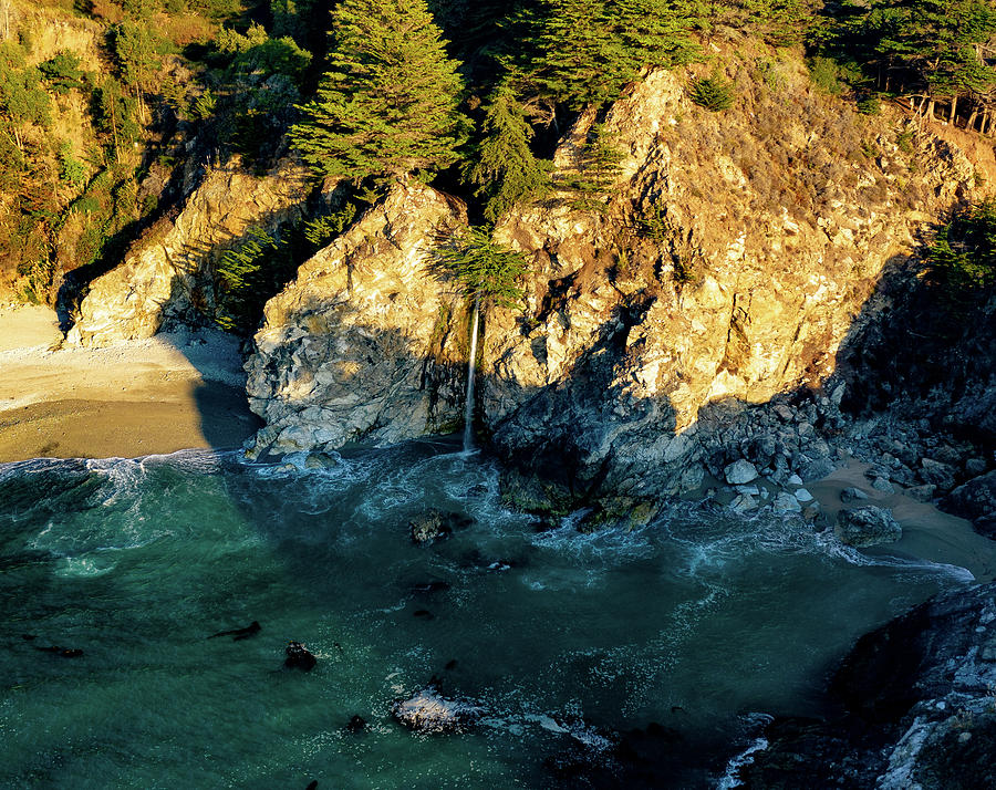Coastal McWay Falls in Big Sur California Photograph by Steve Bunch