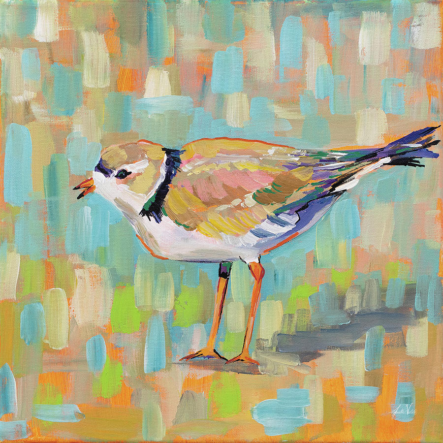 Animals Painting - Coastal Plover Iv by Jeanette Vertentes Animals Painting - Coastal Plover Iv by Jeanette Vertentes