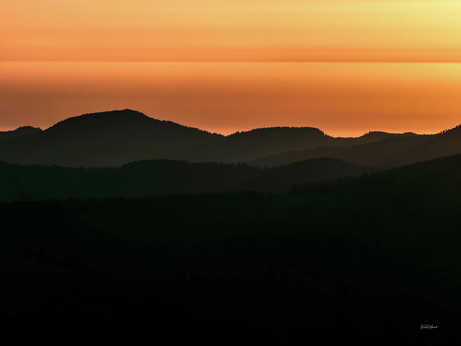 Coastal Range Sunset. Photograph by Leland D Howard