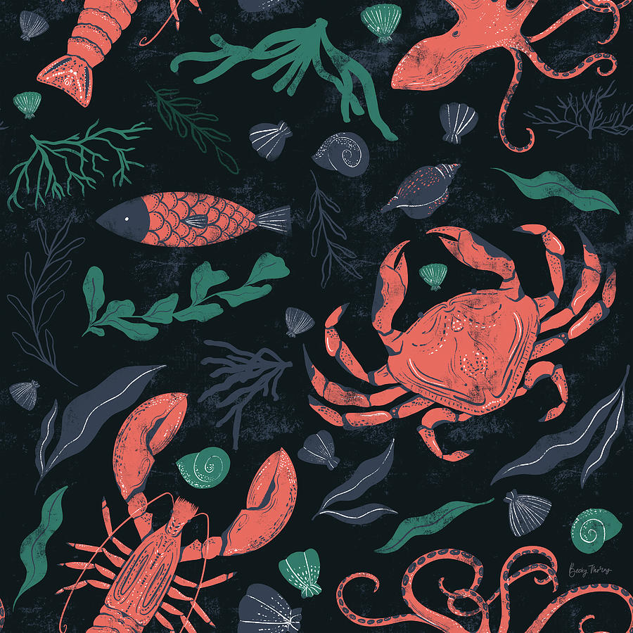 Animal Mixed Media - Coastal Reef Pattern Ib by Becky Thorns