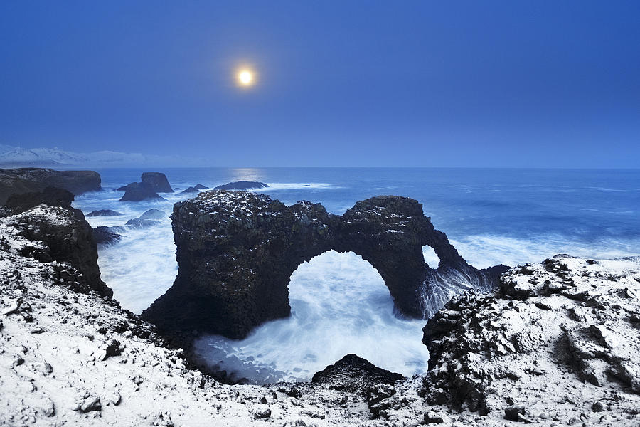 Beach Digital Art - Coastal Rock Formations, Iceland by Fortunato Gatto