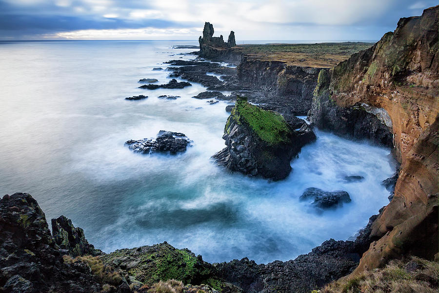 Coastal Rock Formations, Iceland Digital Art by Francesco Vaninetti
