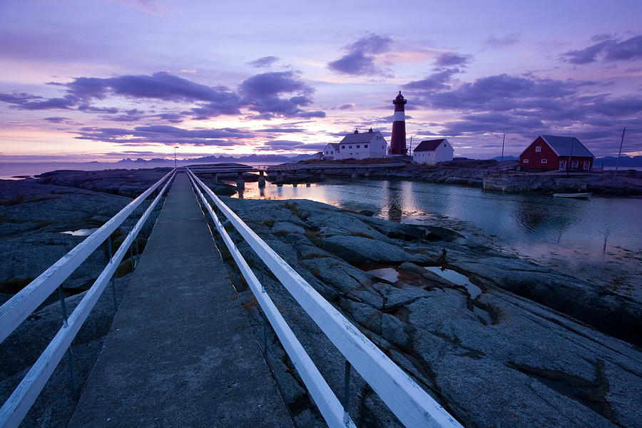 Coastal Scene With Lighthouse Digital Art by Rainer Mirau