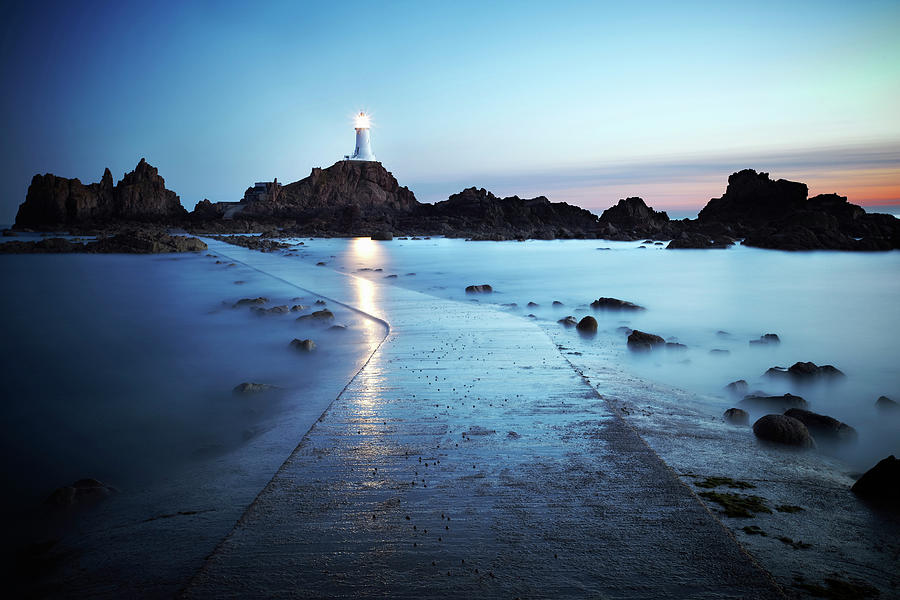 Coastal Scene With Lighthouse Digital Art by Richard Taylor