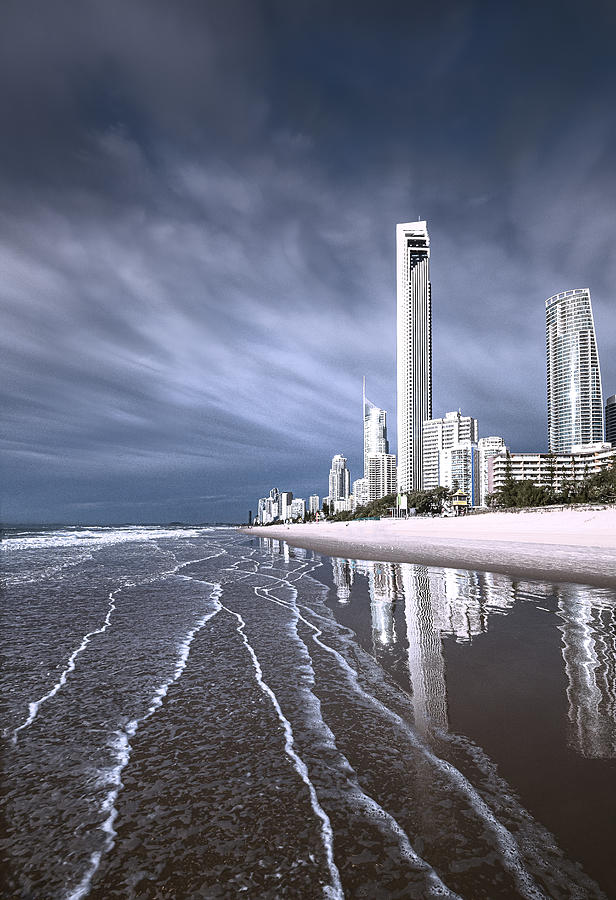 Coastal Wave Lines In Gold Coast Photograph by Weihong  Liu