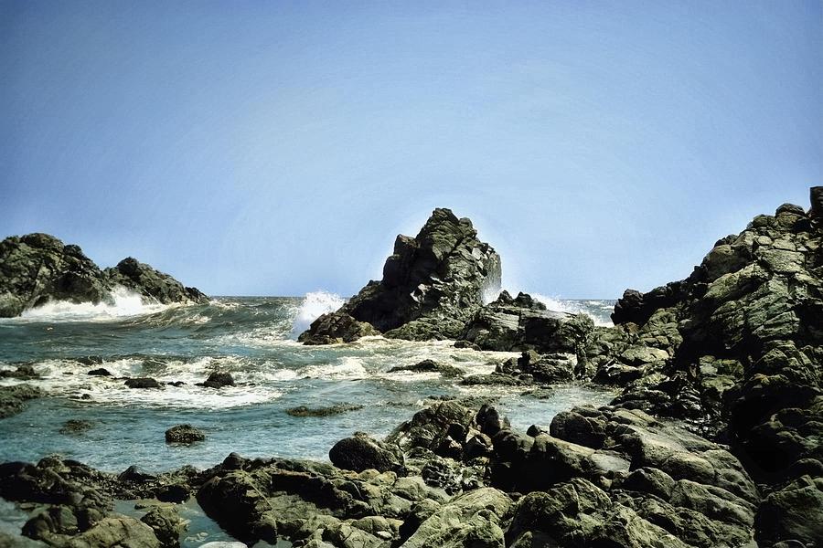 Coastal Waves Colorized By Ahmet Asar Painting