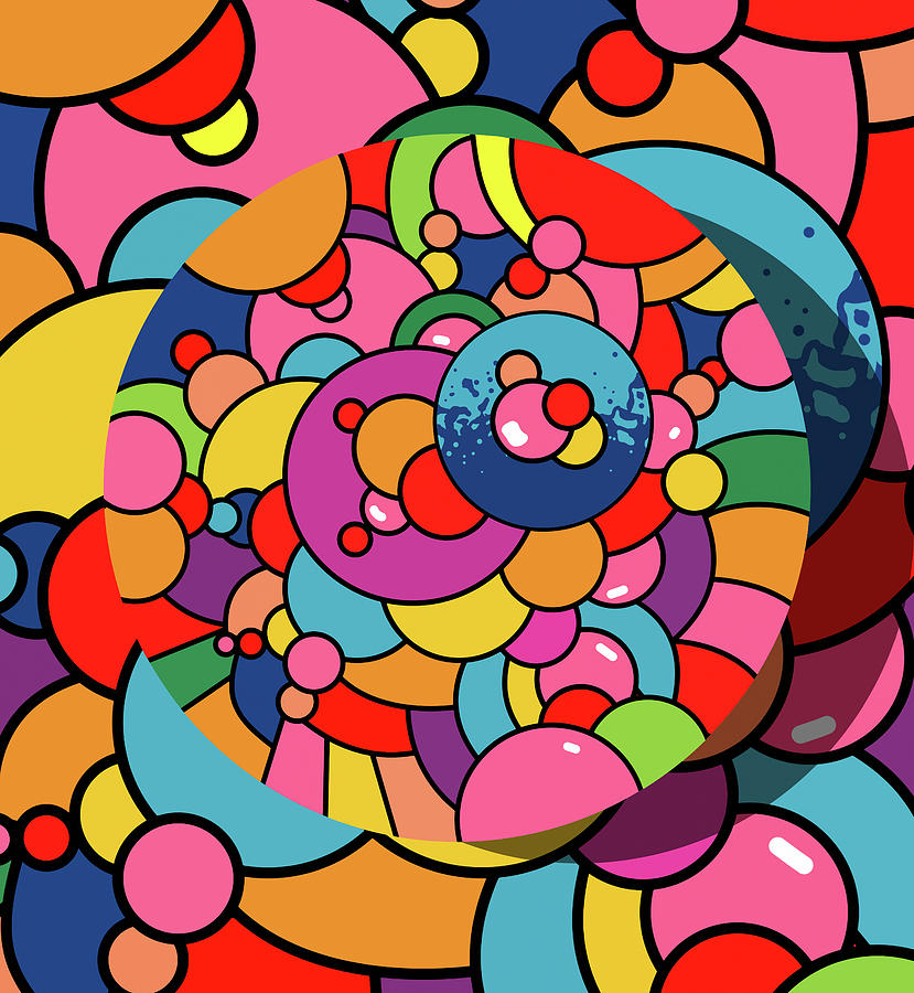 Pattern Digital Art - Coaster Orb by Howie Green