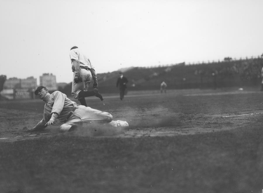 Cobb Steals Third Base Photograph by Fpg Cobb Steals Third Base Photograph by Fpg