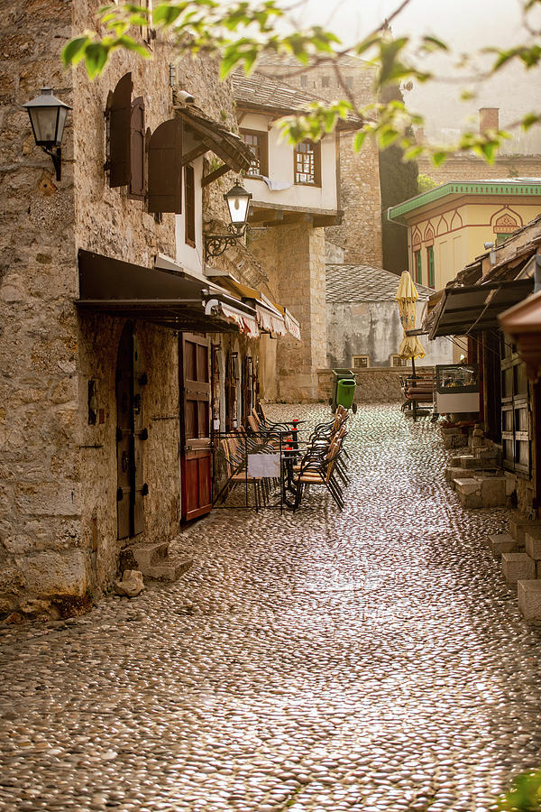 Architecture Photograph - Cobble Stone Walkway In Mostar by Cavan Images