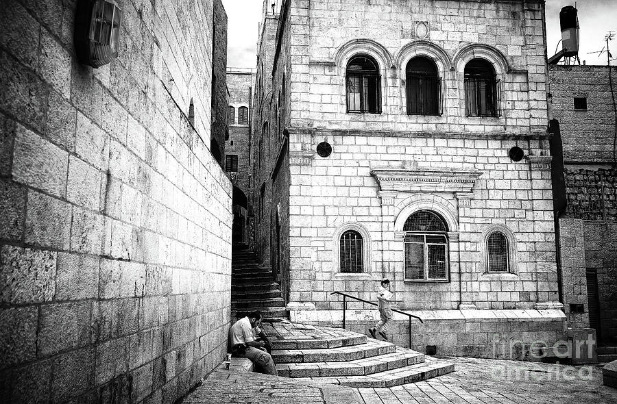 Cobblestone Angles in Jerusalem Photograph by John Rizzuto