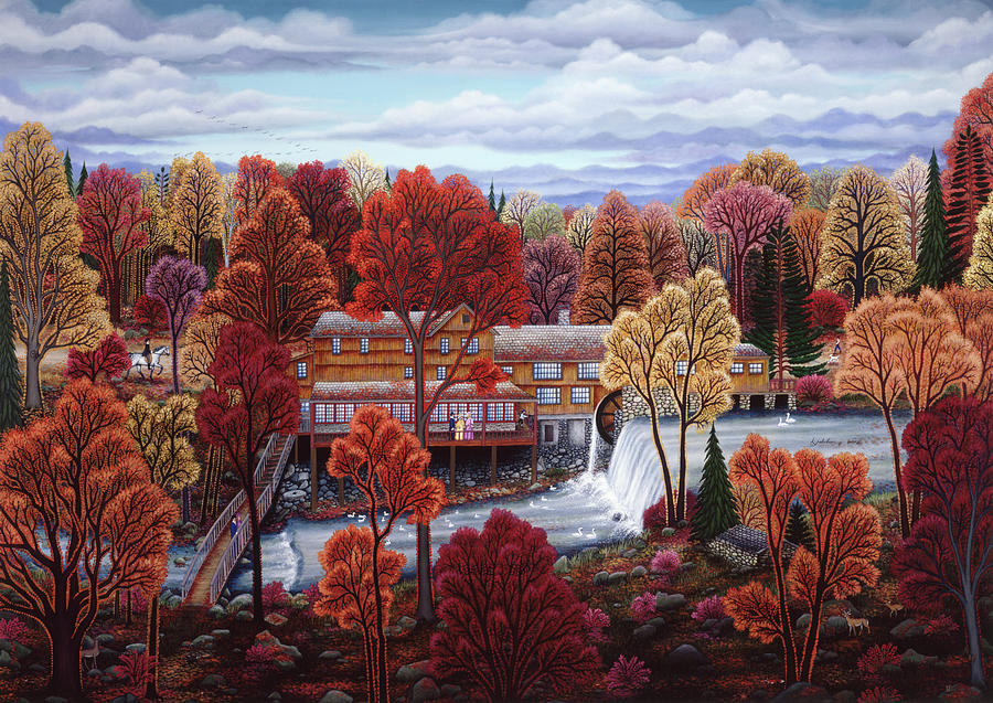 Tree Painting - Cobbs Mill Inn by Kathy Jakobsen