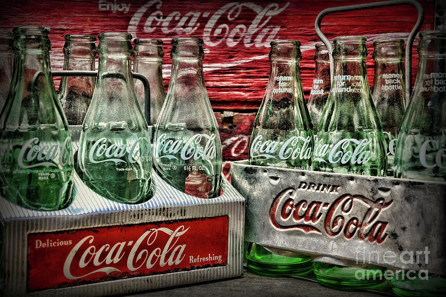 Vintage Photograph - Coca-Cola 1950s Metal Carrier Six Packs by Paul Ward