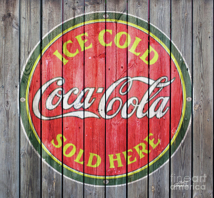Coca Cola Barn Wood Sign 2 Digital Art by CAC Graphics