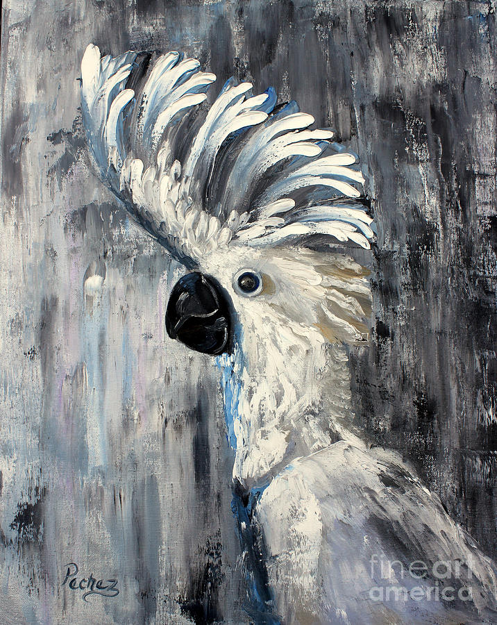 Cockatoo Parrot in Deans Paradise Painting by Pechez Sepehri