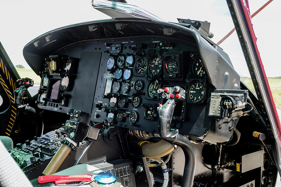 Cockpit Of The Bell Uh-1d Huey Photograph by Timm Ziegenthaler
