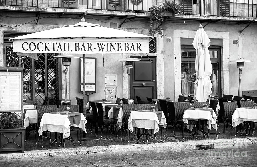 Cocktail and Wine Bar in Roma Photograph by John Rizzuto