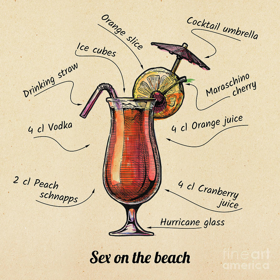 Cocktail Sex On The Beach Digital Art by Suricoma