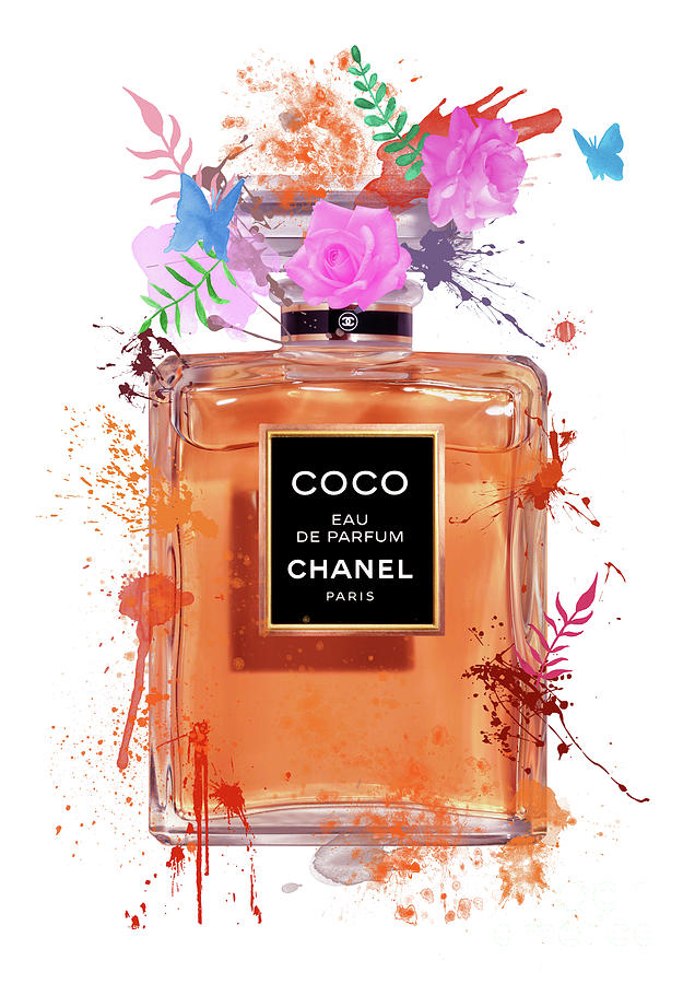 Coco Eau De Parfum Chanel Perfume - 102 Digital Art by Prar Kulasekara