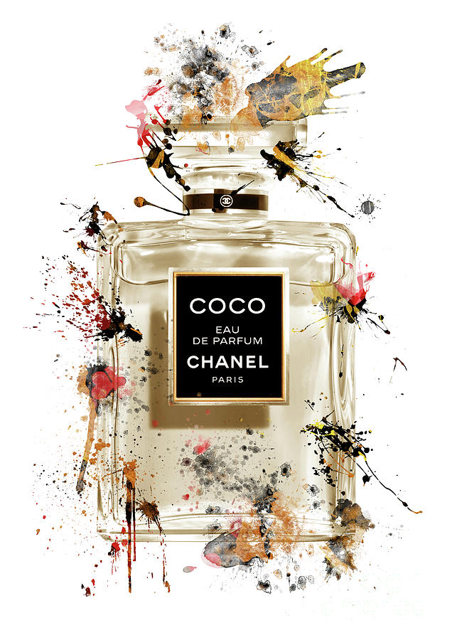 COCO Eau de Parfum Chanel Perfume - 54 Digital Art by Prar Kulasekara