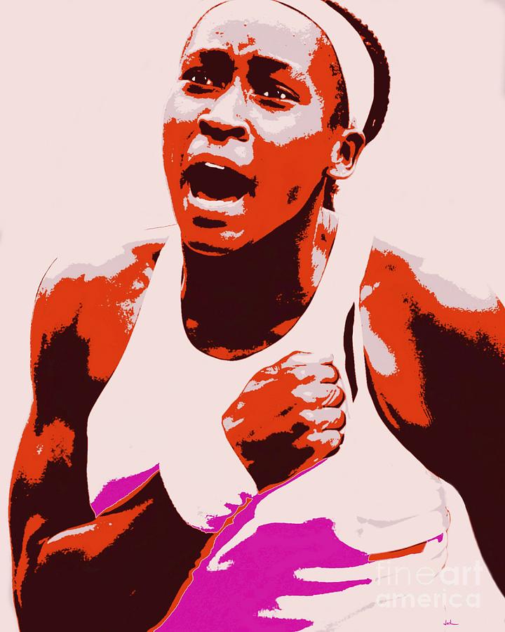 Coco Gauff Painting by Jack Bunds