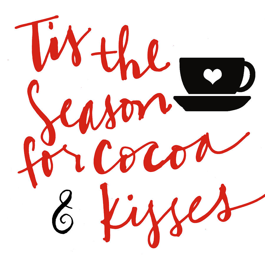 Holiday Digital Art - Cocoa And Kisses by Anna Quach