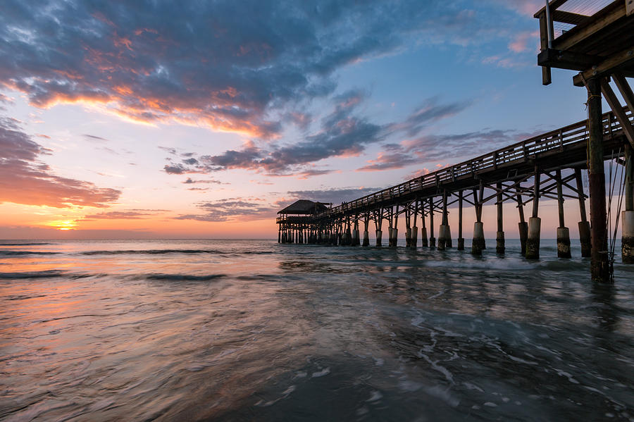 Cocoa Beach Pier Sunrise Photograph by Ashleigh Ozment