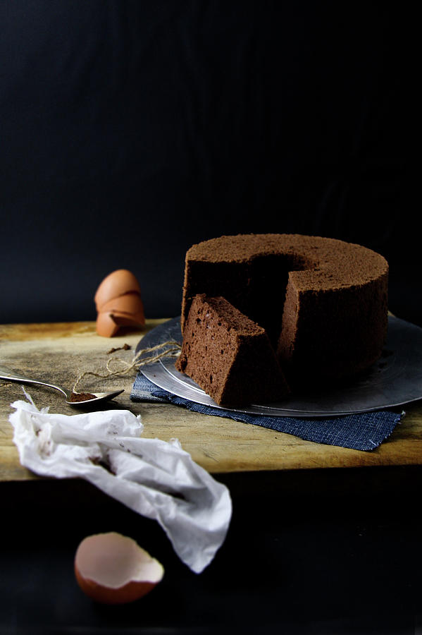 Cocoa Chiffon Cake Photograph by 200
