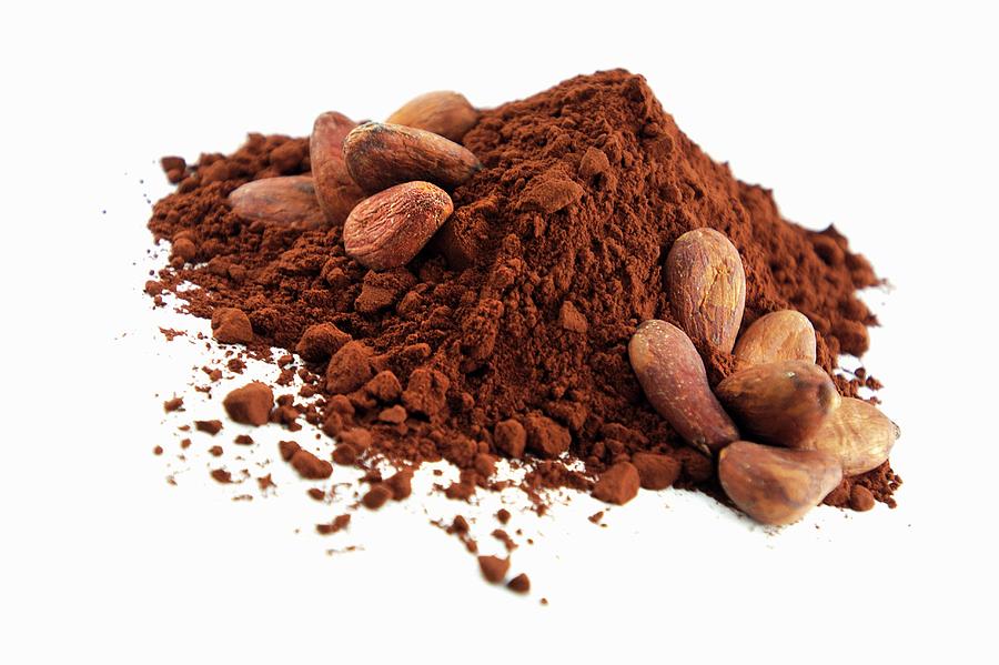 Cocoa Powder And Cocoa Beans Photograph by Franco Pizzochero
