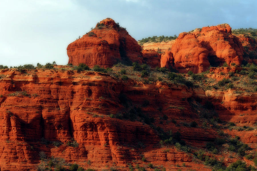 Landscape Mixed Media - Coconino Red Rock 002 by Gayle Berry