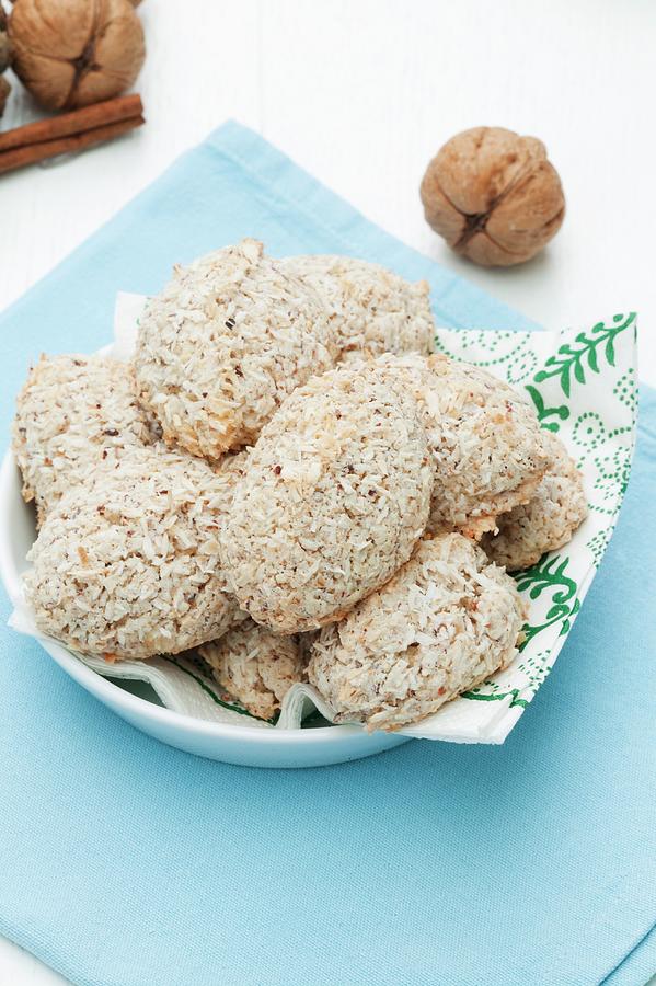 Coconut And Hazelnut Macaroons Photograph by Food Experts Group