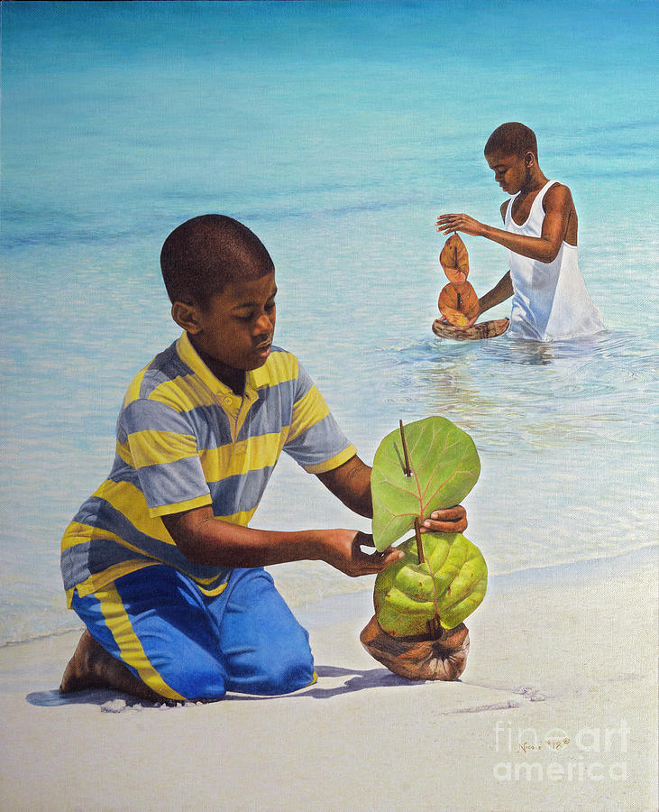 Coconut Boats Painting by Nicole Minnis