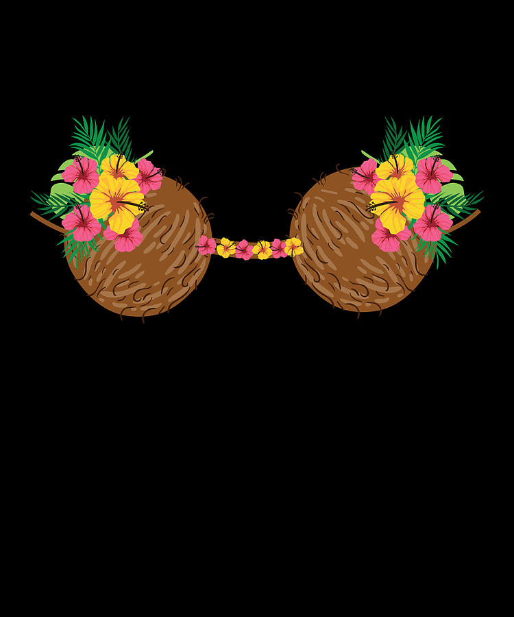 Coconut Bra Funny Hawaii Beach Apparel Digital Art by Michael S