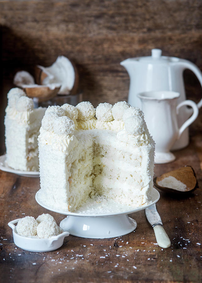 Coconut Cake With Angel Food Sponge Photograph by Irina Meliukh
