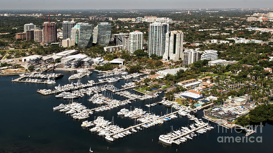 Coconut Grove Miami Aerial Photograph by David Oppenheimer