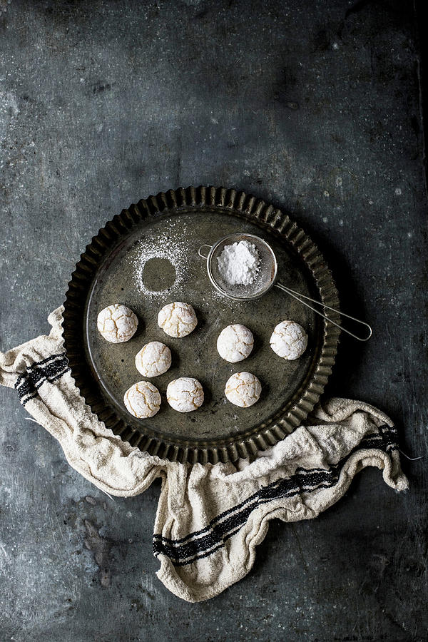 Coconut Macaroons With Icing Sugar Photograph by Dees Kche
