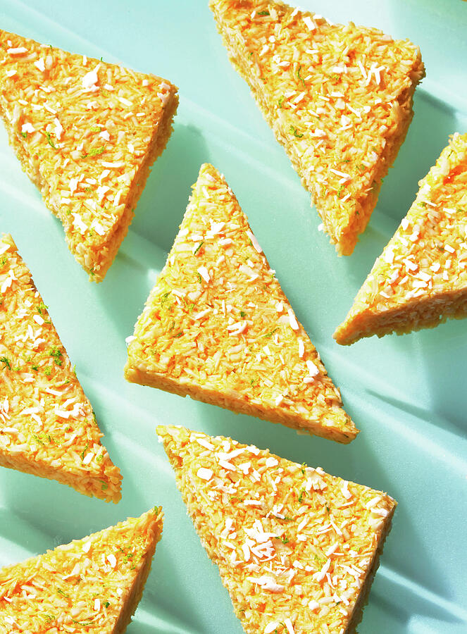 Coconut-Mango-Lime Barfi Photograph by Emma Fishman Coconut-Mango-Lime Barfi Photograph by Emma Fishman