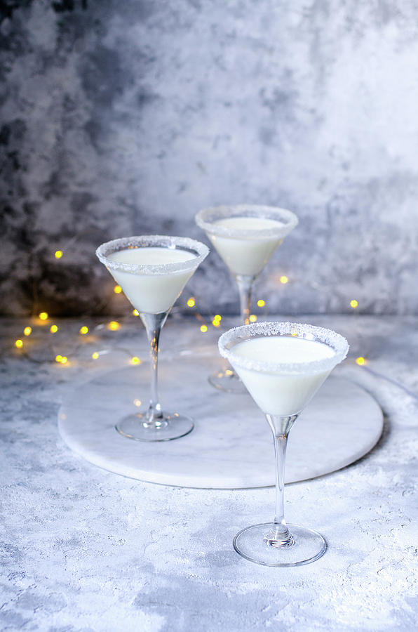 Coconut Martini For A Christmas Party Photograph by Gorobina